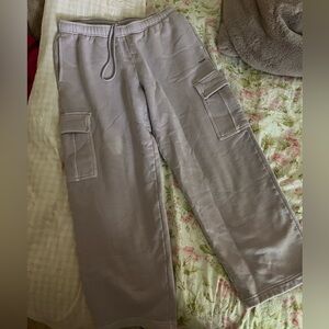 Lavender coloured TNA cargo sweatpants (AS IS)